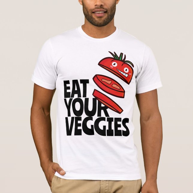 Customisable Eat your veggies - Tomato version T-Shirt (Front)