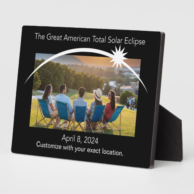 Customisable Eclipse Photo plaque (Side)