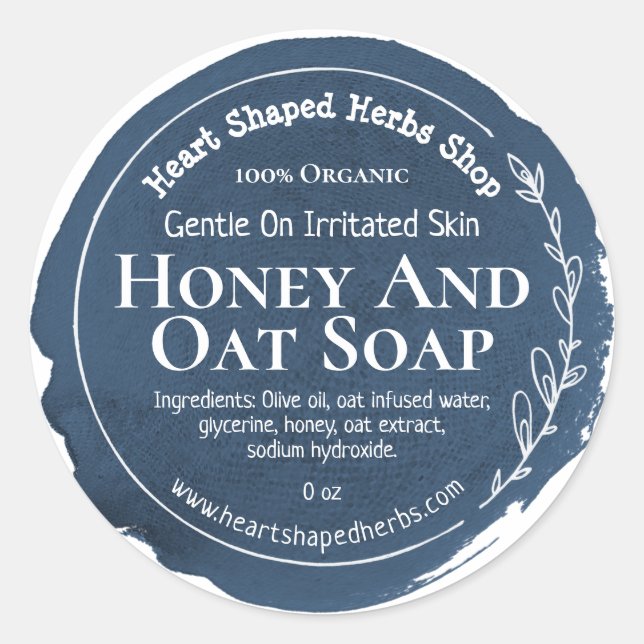 Customisable Eco Soap Label Handmade Business (Front)