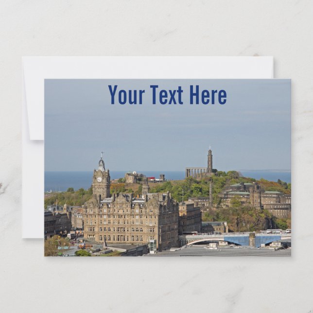 Customisable Edinburgh, Scotland card (Front)
