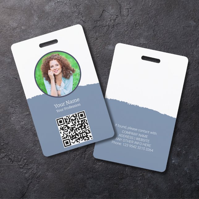Customisable Editable Colour ID Badge with QR Code (Creator Uploaded)