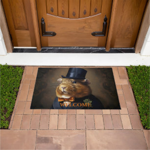 Customisable Edwardian Guinea Pig Gentleman Doormat