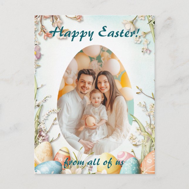 Customisable 🐇Egg-squisite Easter Delight Holiday Postcard (Front)