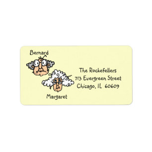 Customisable Elderly Couple Address Labels