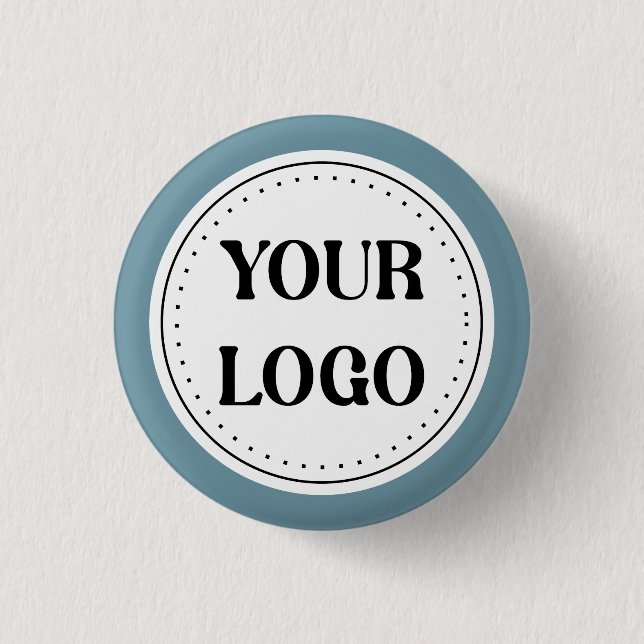 Customisable, elegant, bold & refined 3 cm round badge (Front)