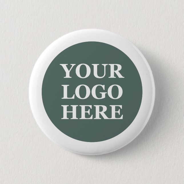 Customisable, elegant, bold & refined 6 cm round badge (Front)