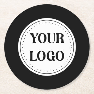 Customisable, elegant, bold & refined round paper coaster