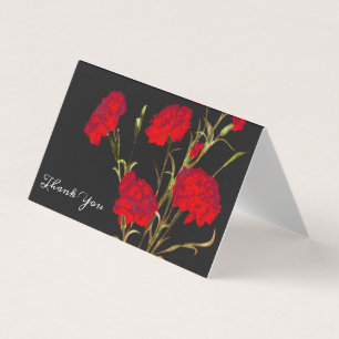 Customisable Elegant Carnation Floral Thank You