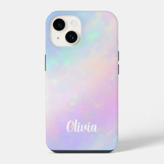 Customisable Elegant Faux Opalescent iPhone 14 Case