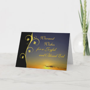 Customisable elegant greeting Eid card