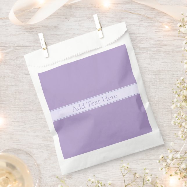 Customisable Elegant Light Lavender Purple Favour Bags (Clipped)