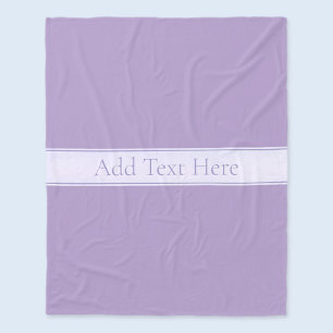 Customisable Elegant Light Lavender Purple Fleece Blanket