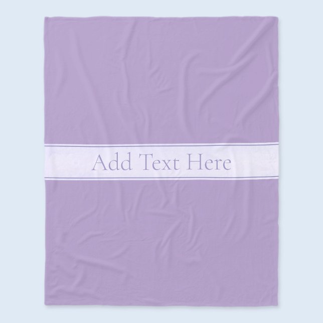 Customisable Elegant Light Lavender Purple Fleece Blanket (Creator Uploaded)