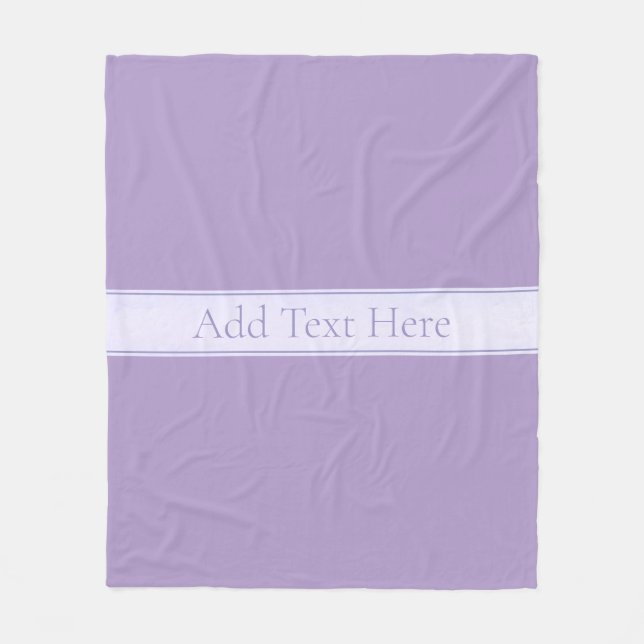 Customisable Elegant Light Lavender Purple Fleece Blanket (Front)