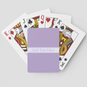 Customisable Elegant Light Lavender Purple Playing Cards