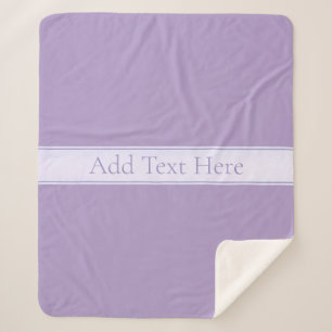 Customisable Elegant Light Lavender Purple Sherpa Blanket