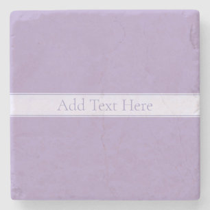 Customisable Elegant Light Lavender Purple Stone Coaster