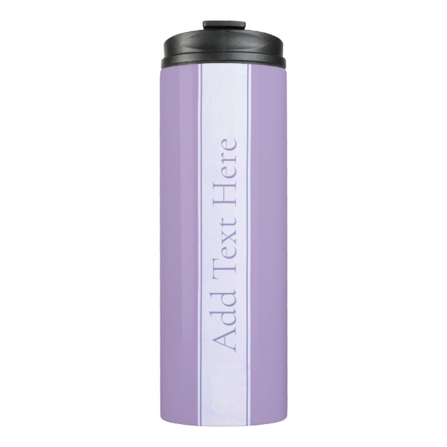 Customisable Elegant Light Lavender Purple Thermal Tumbler (Front)