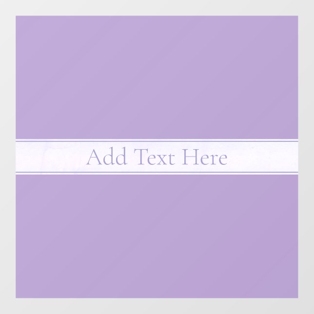 Customisable Elegant Light Lavender Purple Window Cling (Sheet)