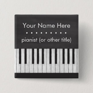Customisable, Elegant, Modern Chalkboard Keyboard 15 Cm Square Badge