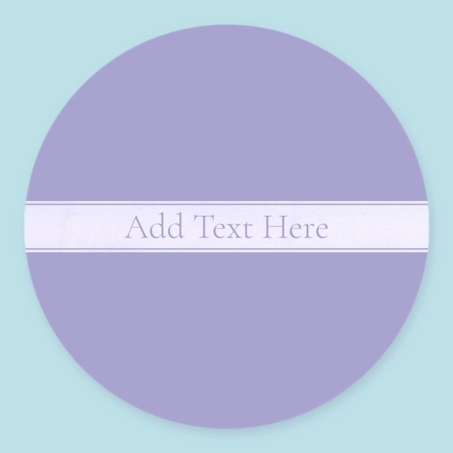 Customisable Elegant Pale Purple Classic Round Sticker (Creator Uploaded)