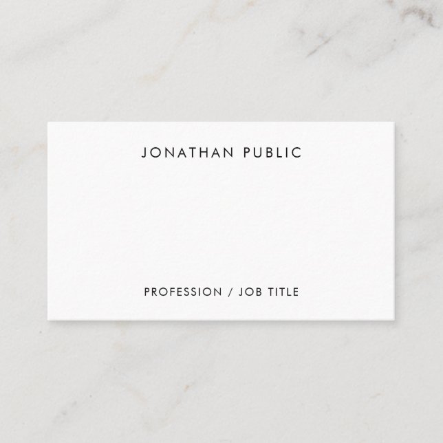 Customisable Elegant Simple Modern Template Business Card (Front)