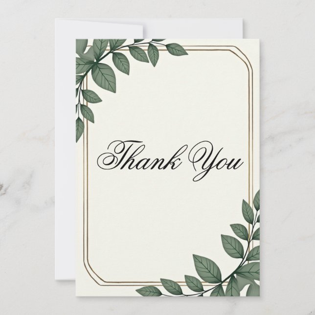 Customisable Elegant Thank You Cards (Front)
