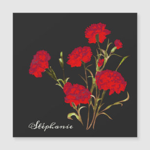 Customisable Elegant Vintage Floral Red Carnation