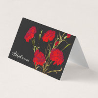 Customisable Elegant Vintage Floral Red Carnation