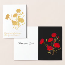 Customisable Elegant Vintage Floral Red Carnation