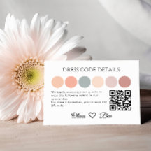 Customisable Elegant Wedding Dress Code Insert