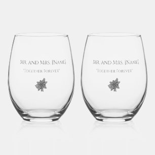 Customisable Elegant Wedding Glass