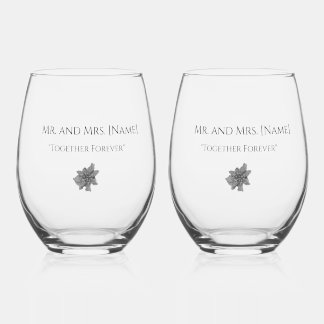 Customisable Elegant Wedding Glass