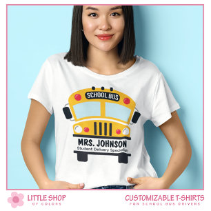 Customisable Elementary School Bus Driver T-Shirt