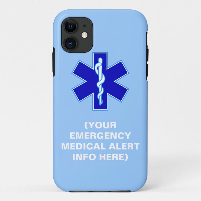 Customisable Emergency Medical Alert iPhone Cases (Back)