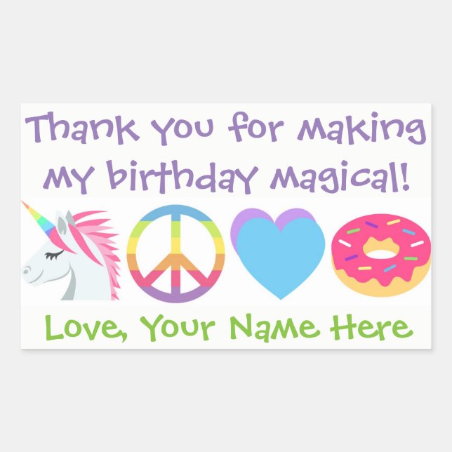 Customisable Emoji Thank You Stickers (Front)