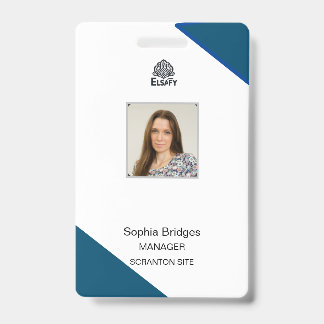 customisable Employee ID Card Badge