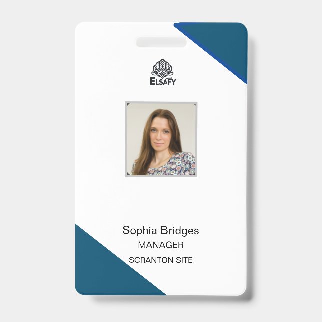 customisable Employee ID Card Badge (Front)