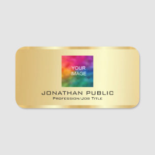 Customisable Employee Member Photo Or Logo Here Name Tag