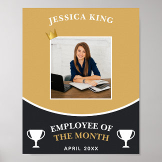 Customisable Employee Of The Month Picture Poster