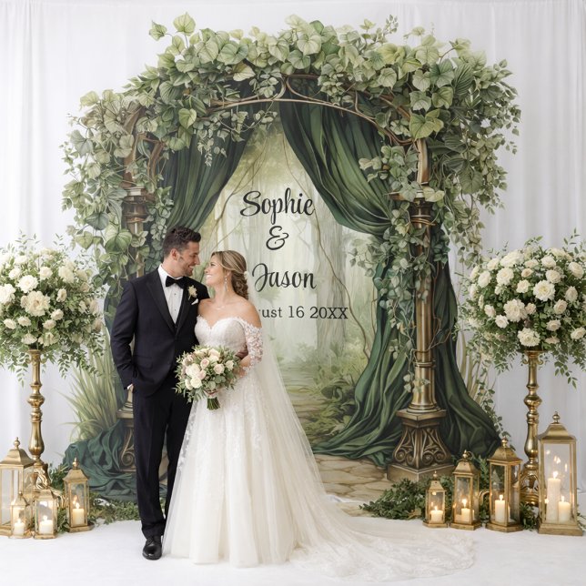  Customisable Enchanted Archway Wedding Backdrop Tapestry (Creator Uploaded)