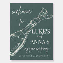 Customisable Engagement Party Welcome Sign, Custom