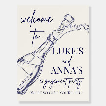 Customisable Engagement Party Welcome Sign, Custom
