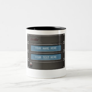 Customisable Engineer's Mug with 19" Rack & Text