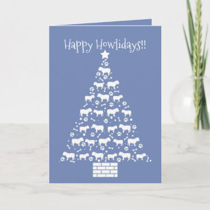 Customisable English Bulldog Holiday Card