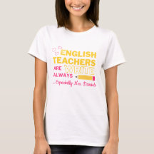 Customisable English Teacher Shirt