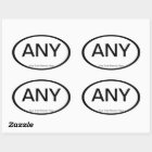 Customisable Euro Oval Auto Stickers