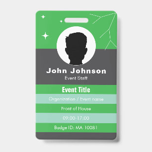 Customisable event badge ID
