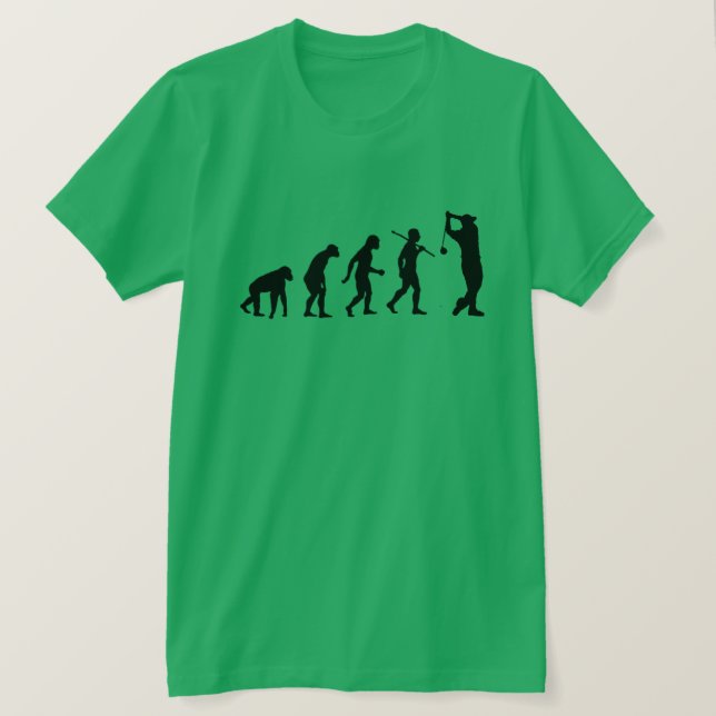 Customisable Evolution of Mankind Funny Golf  T-Shirt (Design Front)