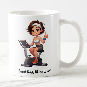 Customisable Exercise Bike Workout Coffee Mug